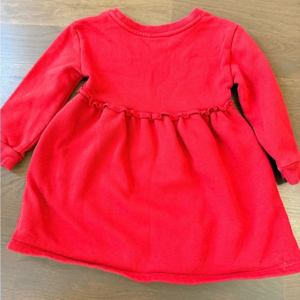 GAP Vibrant Red Sweatshirt Dress - Picture 3 of 3